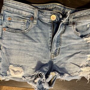 American Eagle Outfitters Light Blue Distressed Shorts
